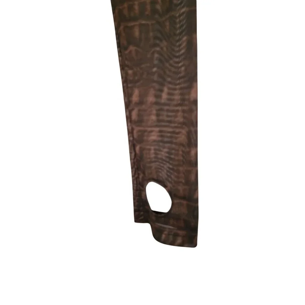 I.AM.GIA Kenzie Crocodile Print Long Sleeve Bodysuit With Thumbholes Women's XS - Picture 4 of 9